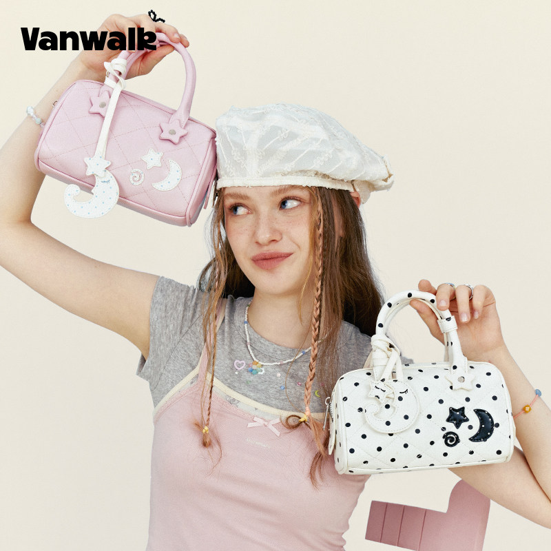 VANWALK Starry小众高级感ins枕头包女生通勤波士顿单肩斜挎包,淘宝优惠券,粉丝福利购,淘宝优惠卷
