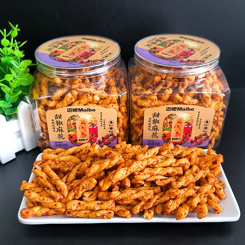 迈吧鲜虾麻花300g罐装海苔蟹黄甜花椒味花网红休闲小零食特产糕点,淘宝优惠券,粉丝福利购,淘宝优惠卷