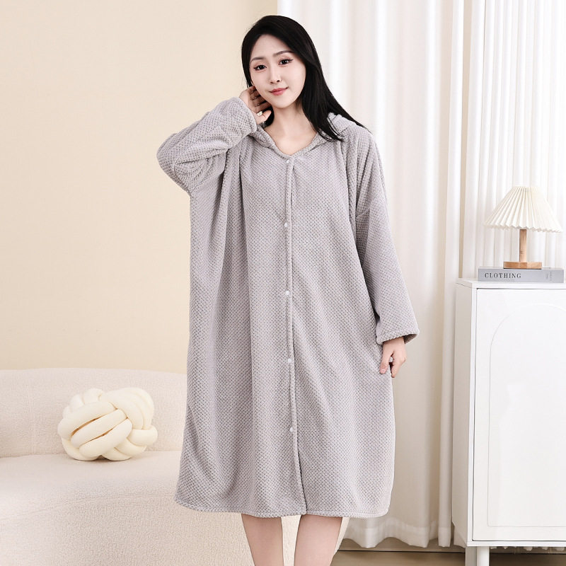 2025新款冬可穿式浴巾速干吸水女士浴裙家用洗澡浴衣加厚连帽浴袍,淘宝优惠券,粉丝福利购,淘宝优惠卷