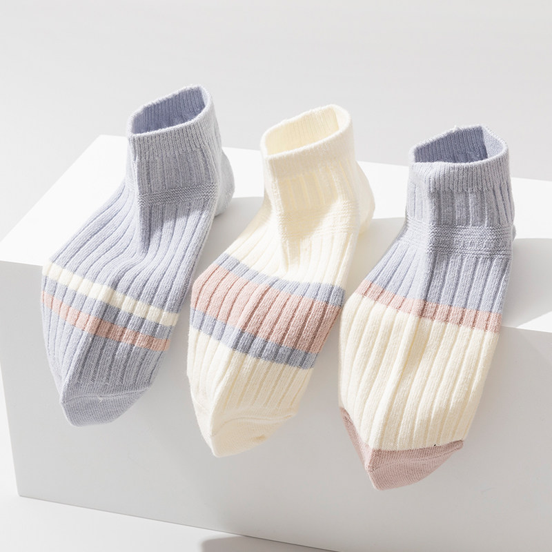 日系奶油风短袜女夏季薄款纯棉袜子女款双针低腰船袜吸汗防臭女袜,淘宝优惠券,粉丝福利购,淘宝优惠卷