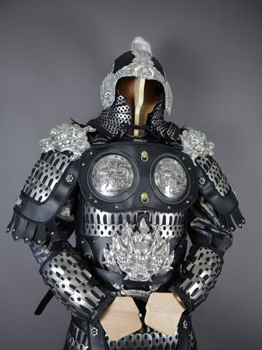 男款网红爆款明光铠不锈钢扎甲中国甲胄真人穿戴影视道具旅拍服饰 - 图2