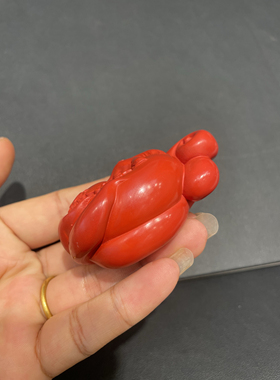 朱砂红九尾狐吊坠挂件本命年男女