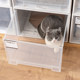 Drawer type plastic storage box combination storage cabinet