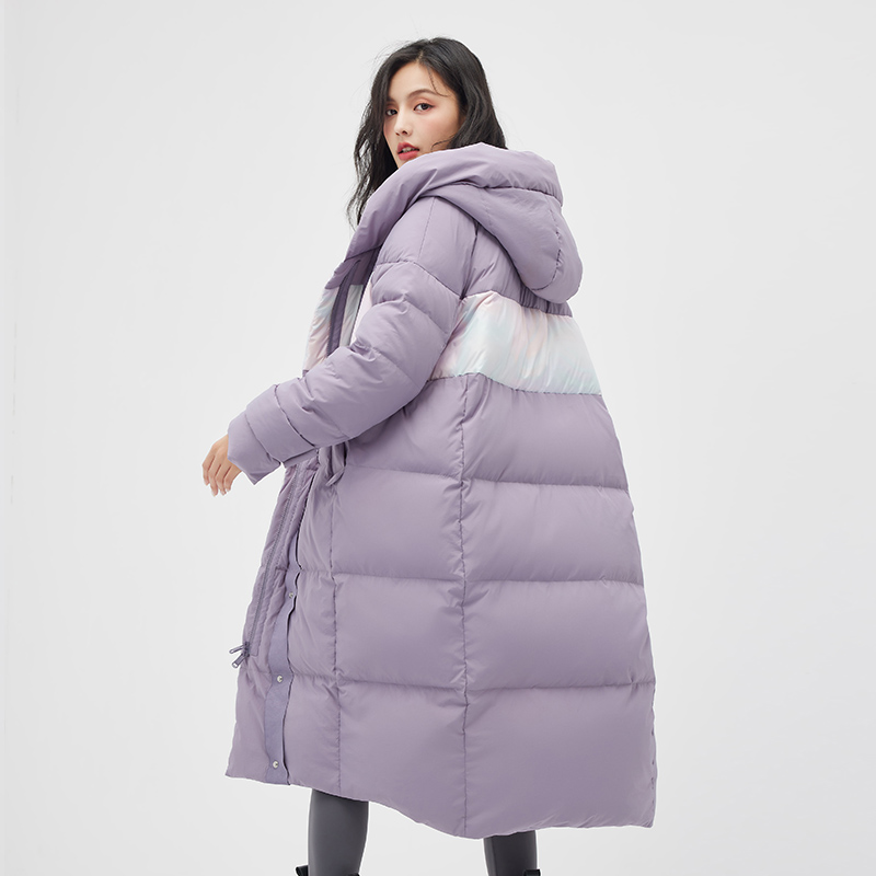 高梵女2021年新款长款过膝潮羽绒服 高梵羽绒服