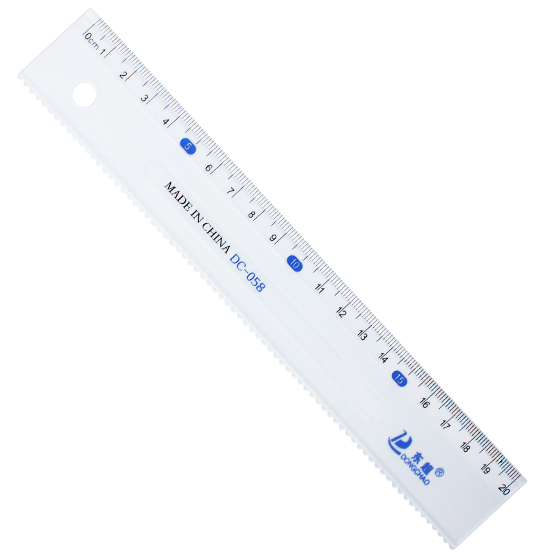 透明长直尺15cm尺子20cm波浪尺绘画制图工具套尺小学生用文具 - 图3