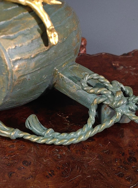 铜制装饰赠礼复古长寿福锤摆件