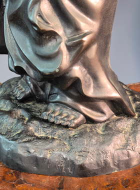 日本高岗铜器达摩大师立像