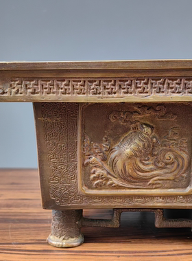 日本茶室桌面摆件铜制复古