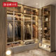 Gold Medal Wardrobe Glass Door Light Luxury Cloakroom Furniture Whole House Customized Home Bedroom Integrated Cabinet