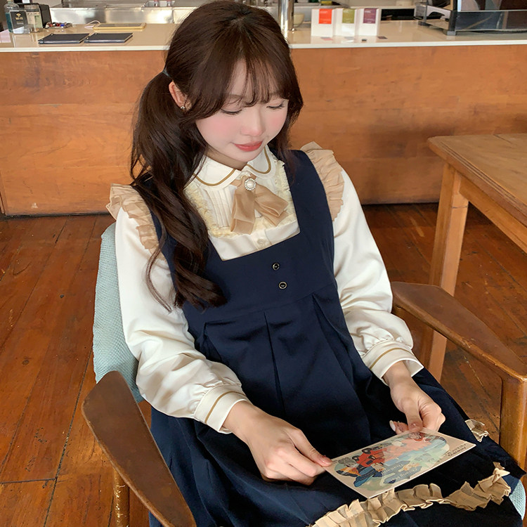 东京岁时记原创jk制服连衣裙套装衬衫女夏可爱学院风卡奶裙小飞袖,淘宝优惠券,粉丝福利购,淘宝优惠卷