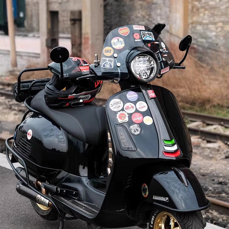 适用vespa300gts改装大中小风挡摩托车前挡风维斯帕风挡急速发货 - 图0