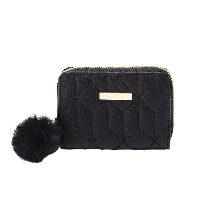 2023新款女士钱包潮流毛绒吊饰零钱钥匙小包休闲卡包外贸包包,淘宝优惠券,粉丝福利购,淘宝优惠卷