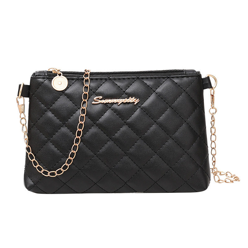 简单大气链条小方包2024年小清新菱格绣花单肩手机包一件女包,淘宝优惠券,粉丝福利购,淘宝优惠卷