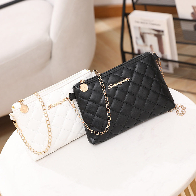 简单大气链条小方包2024年小清新菱格绣花单肩手机包一件女包,淘宝优惠券,粉丝福利购,淘宝优惠卷