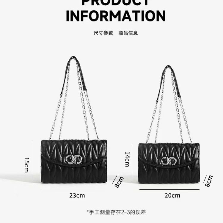 单肩包女2024新款时尚百搭高级感链条菱格皱皮斜挎小方包厂家,淘宝优惠券,粉丝福利购,淘宝优惠卷