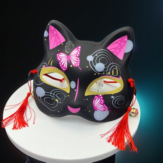 Japanese style fox mask half face for children