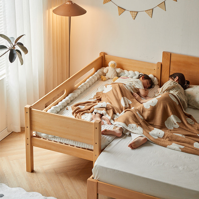 金多喜实木带护栏婴儿男孩边儿童床 金多喜家居儿童床