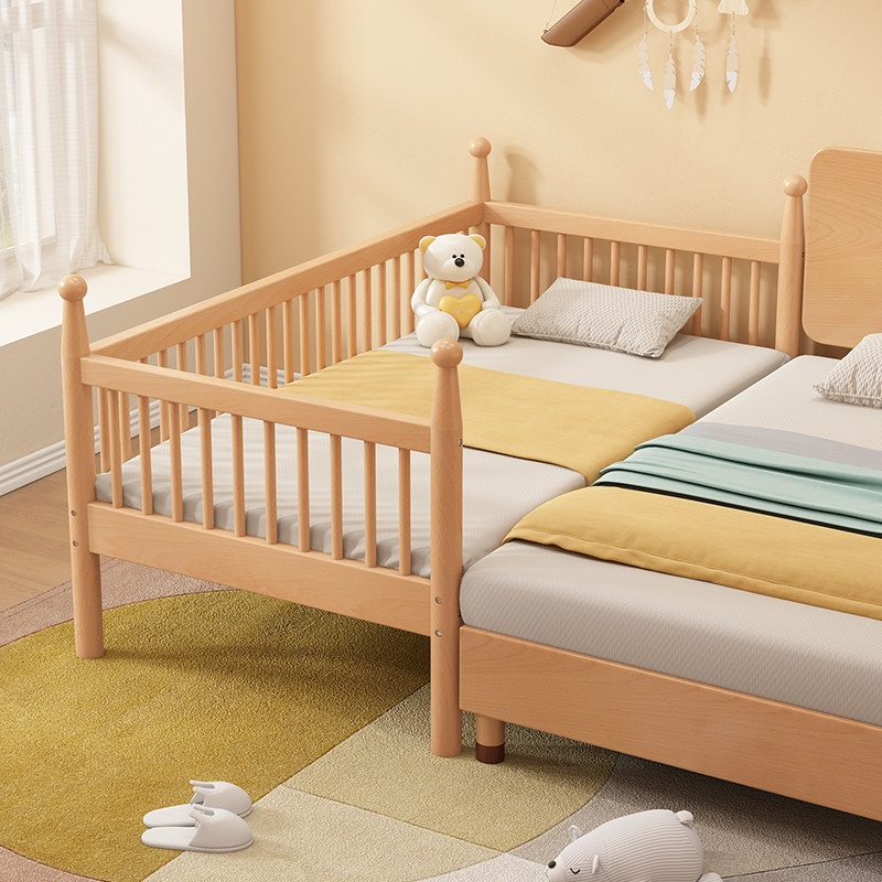 金多喜加宽拼接加高围栏婴儿床大床 金多喜家居儿童床