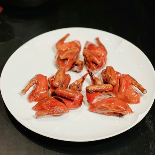 唐顺兴爆汁脆皮乳鸽2只港式风味油炸鸽子粤菜酒店乡厨半成品食材 - 图1