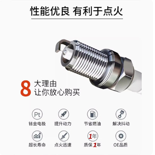 适配 奇瑞瑞虎3火花塞新A3A5风云2E3E5艾瑞泽5捷途X70x90开瑞铱金 - 图2