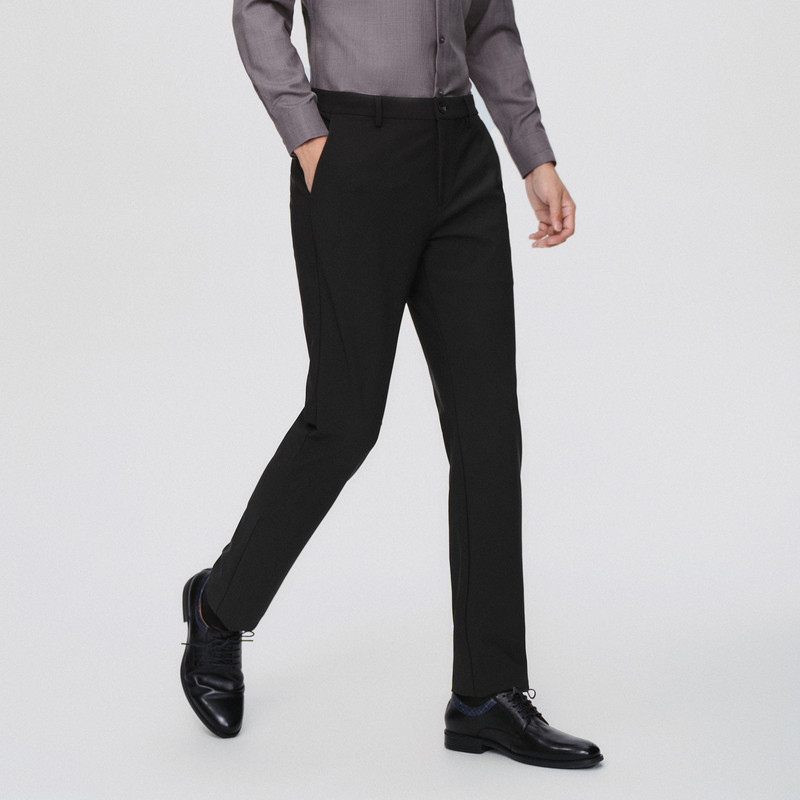 Jinba Men's Men's Straight Pants Autumn and Winter Versatile Business Long Pants Solid Color Mid-Waist High-Level Casual Pants