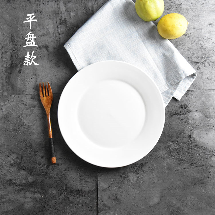 Steak plate white ceramic Western food plate plates set盘子-图0