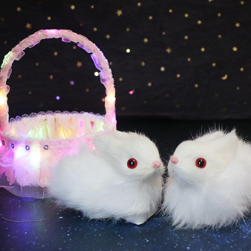 篮子里的小兔子仿真兔兔毛绒玩具迷你花篮儿童节日礼品玩偶送女孩,淘宝优惠券,粉丝福利购,淘宝优惠卷