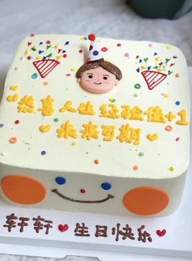 先卓仿真2024新款方形创意流行网红水果生日蛋糕模型样品定制