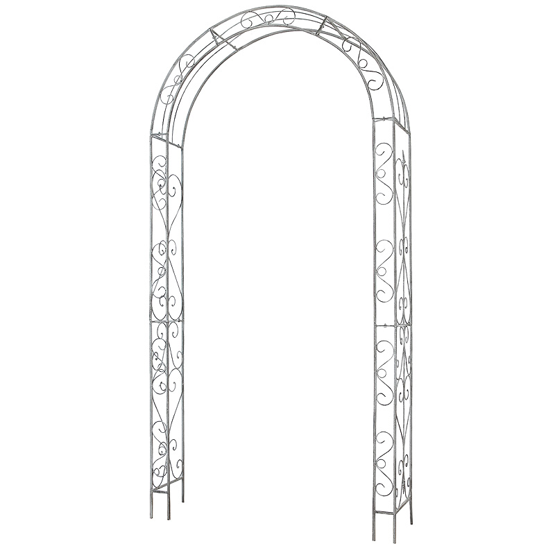 美式乡村复古铁艺鲜花拱门阳台花园庭院露台植物拱门爬藤架-图3