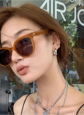 刘亦菲许红豆同款茶色墨镜女韩版ins百搭经典显脸小偏光太阳眼镜