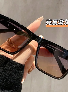 大框方形墨镜男女款2025新款大脸防紫外线户外开车专用太阳眼镜