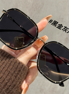 2026多边形韩系茶色方框墨镜女款偏光防紫外线高级感防晒太阳眼镜