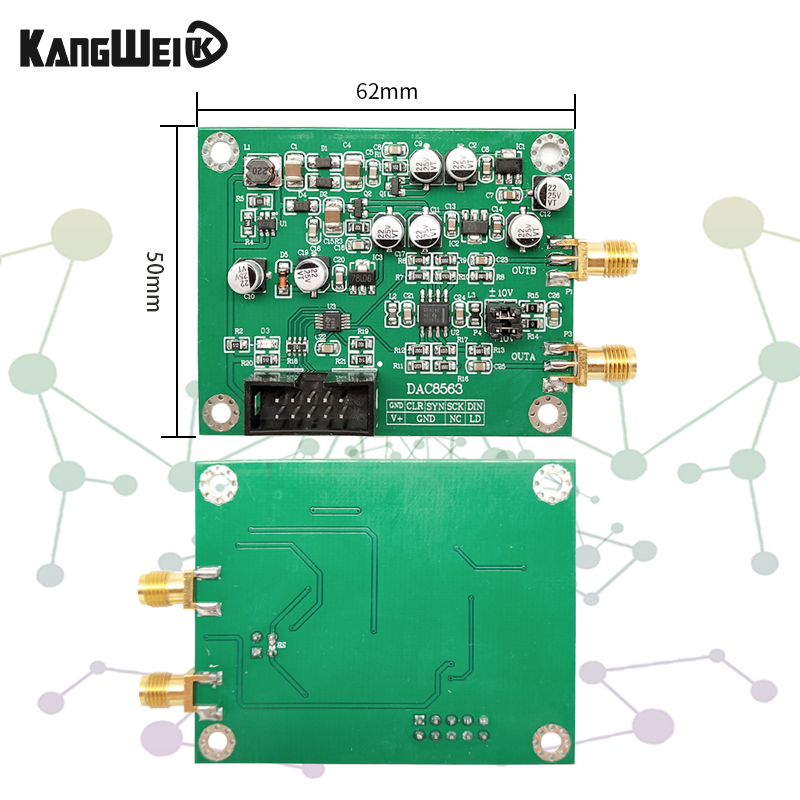 DAC8563数模转换器数据采集模块双路16位DAC 可调正负10V电压基准 - 图1