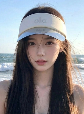 美式运动新款字母空顶帽女夏季防晒遮阳跑步网球防紫外线太阳帽男