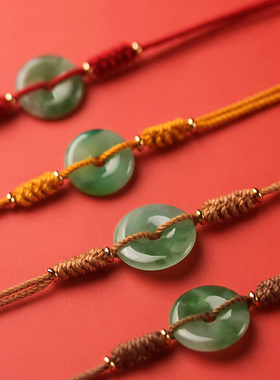 梅朵天然翡翠冰阳绿飘花原创设计