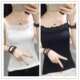 Solid color versatile suspender slim slim vest bottoming shirt