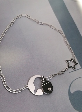 银饰日韩925足银乒乓球时尚定制吊坠小清新时尚简约手链