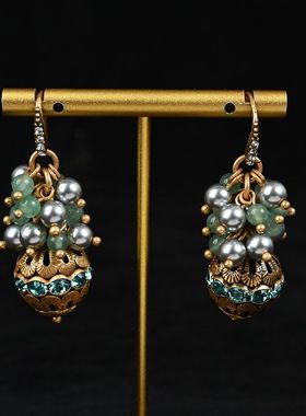 跨境大气气质耳饰高级感项链套装