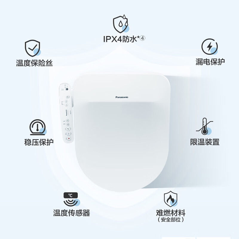 松下智能马桶盖U型D型马桶专用抗菌即热恒温全功能款PSTK30D - 图3