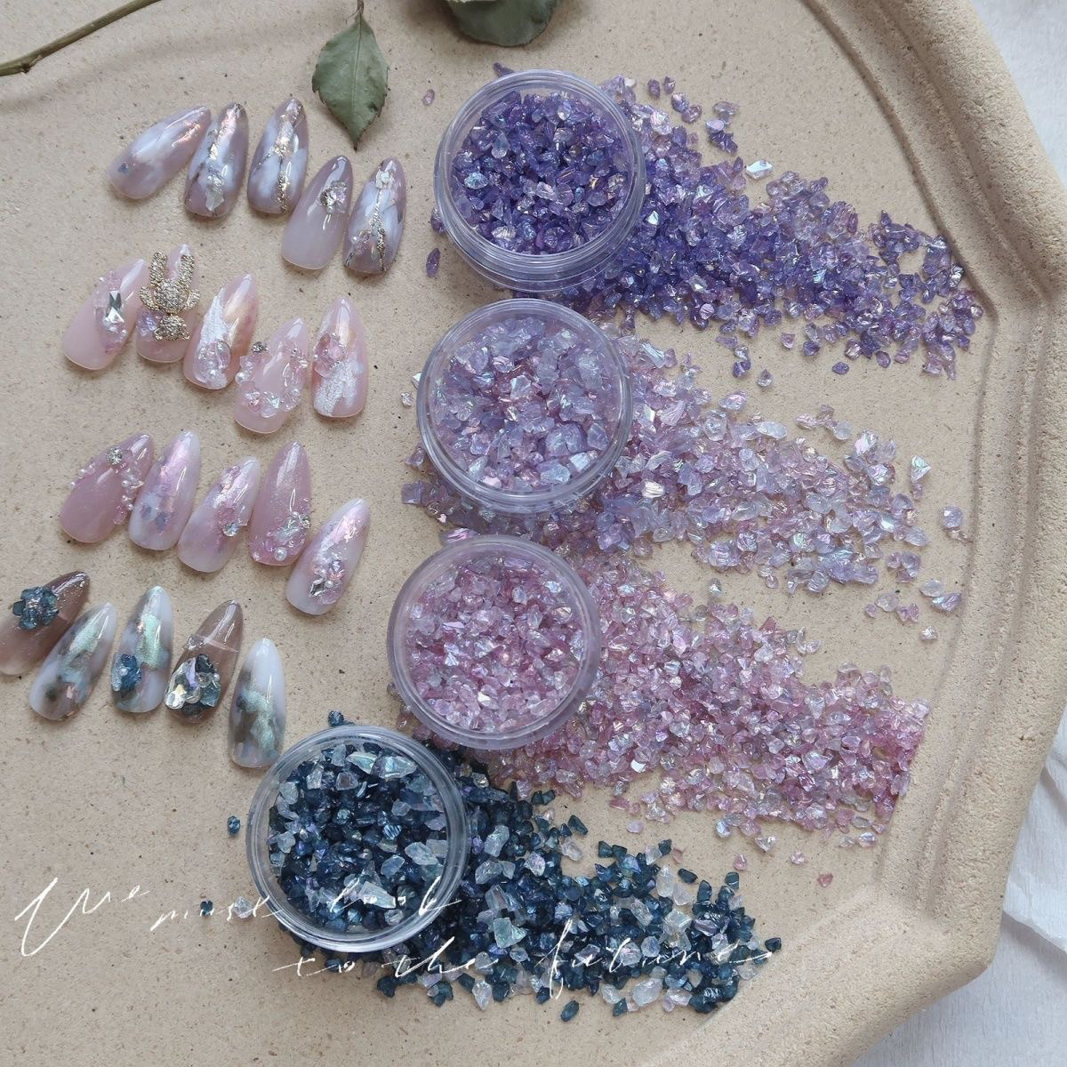 ins风韩系偏光幻彩碎石美甲饰品细闪贴片混色碎矿石DIY穿戴甲材料,淘宝优惠券,粉丝福利购,淘宝优惠卷