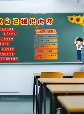 学生少先队员六知六会黑板报墙贴