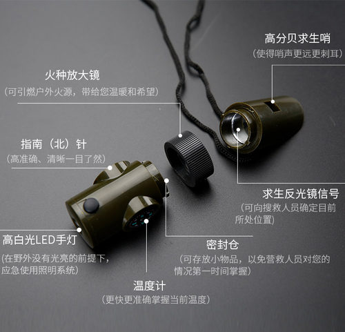 哨子口哨救生哨求生哨子户外裁判训练高频儿童高音多功能爆音防狼 - 图2