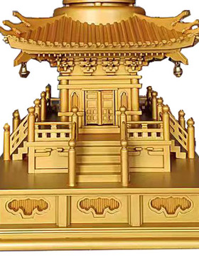 木雕日式多宝佛塔日本唐密佛具法器佛龛璎珞宝盖工艺贴真金