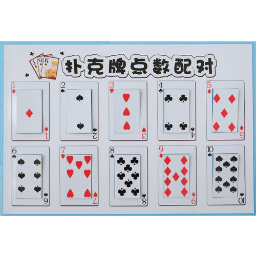 扑克牌数学幼儿园益智区材料小班自制玩教具区域区角玩具中班加减 - 图3