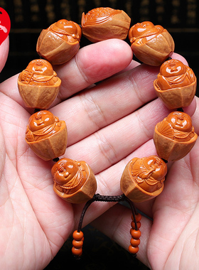 苏家男橄榄核手工核雕手串