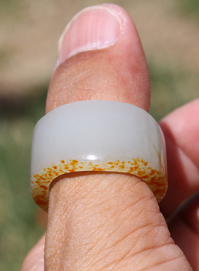 扳指手饰籽料和田玉18.3mm