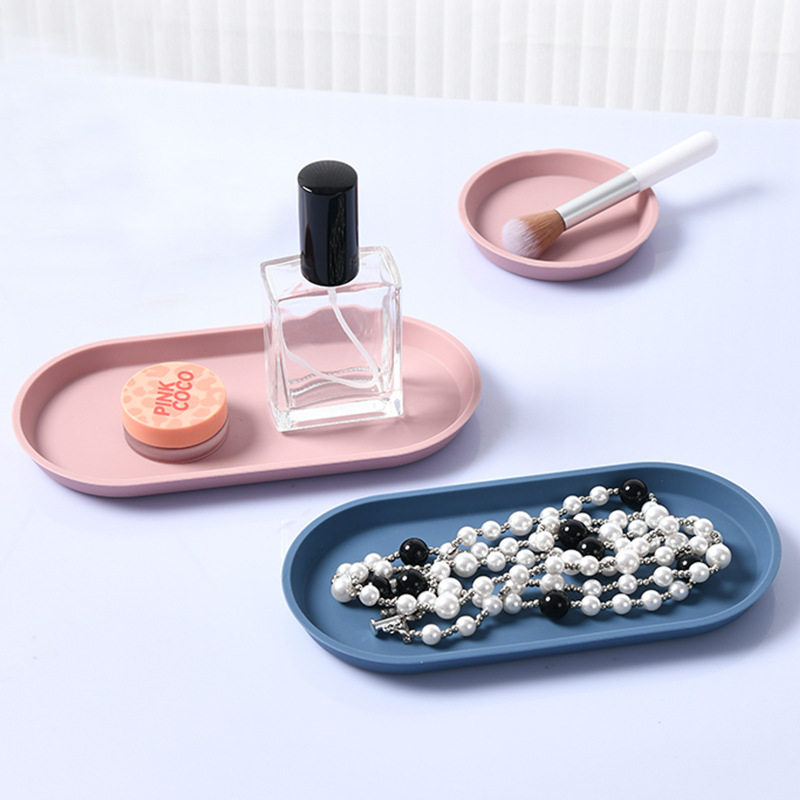 Silicone storage tray dressing table storage tray