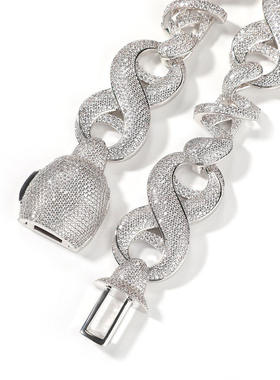 小众设计感五杀铜镶锆石项链