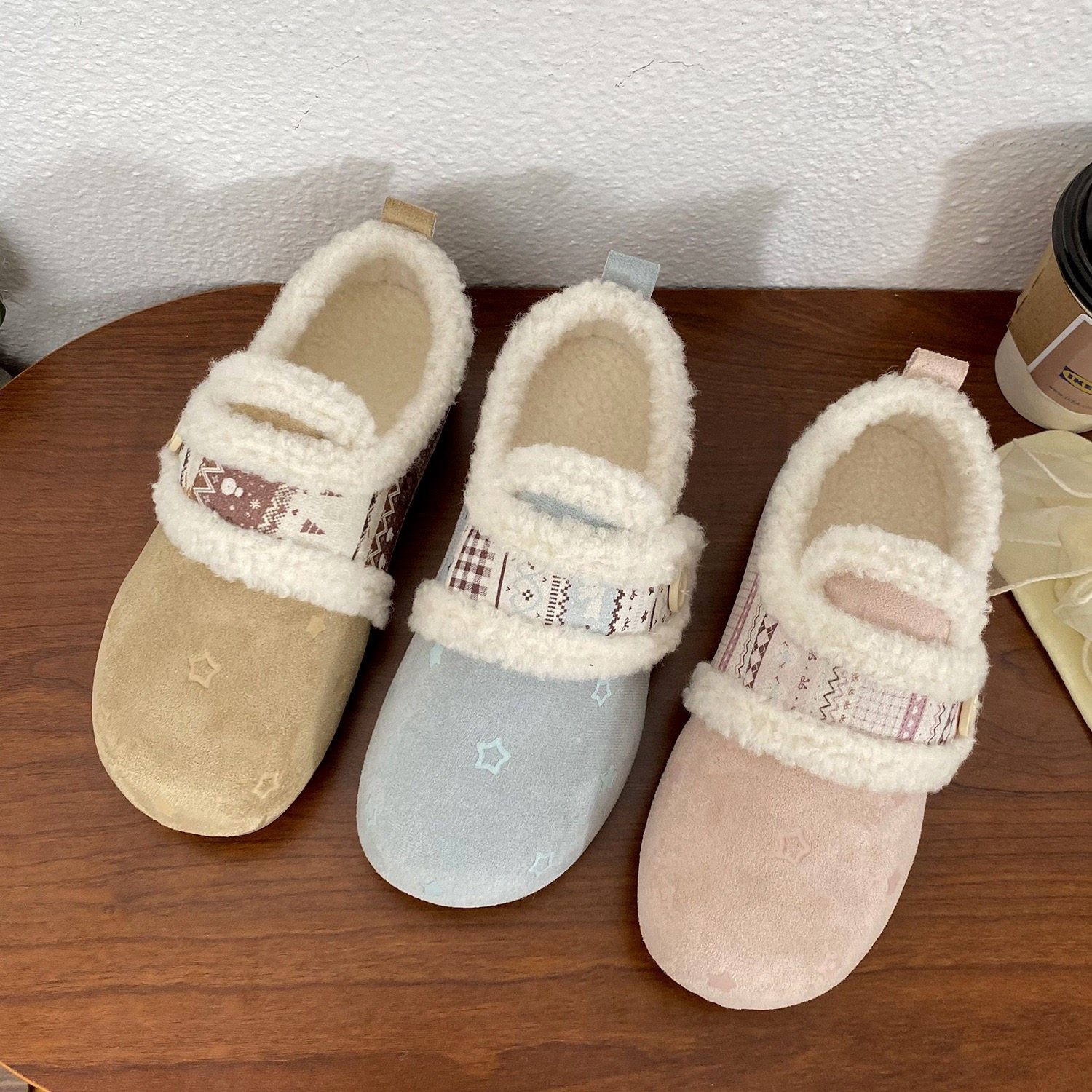 加绒勃肯鞋毛绒保暖厚底棉鞋女款新款增高加厚一脚蹬鞋子女鞋冬季,淘宝优惠券,粉丝福利购,淘宝优惠卷