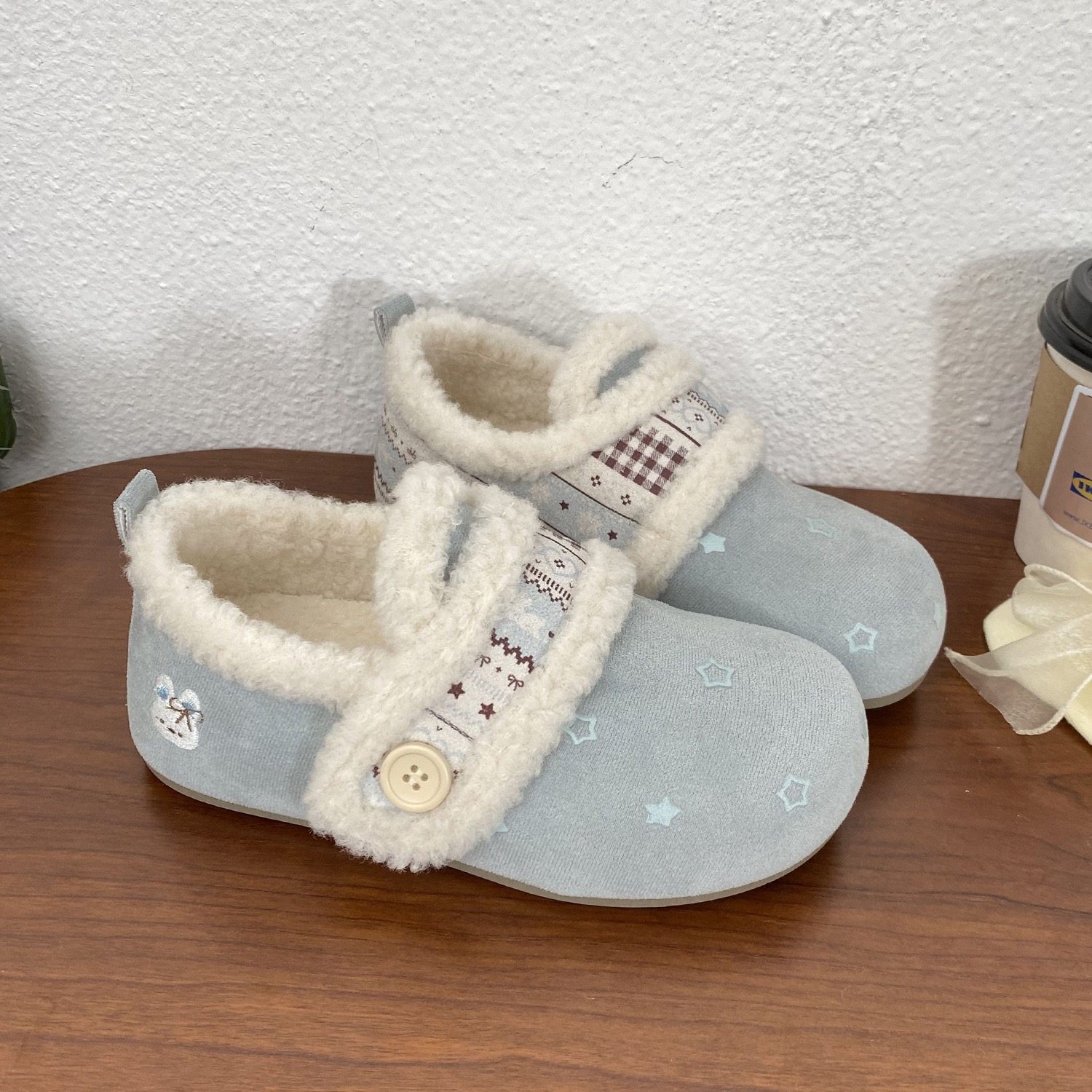 加绒勃肯鞋毛绒保暖厚底棉鞋女款新款增高加厚一脚蹬鞋子女鞋冬季,淘宝优惠券,粉丝福利购,淘宝优惠卷